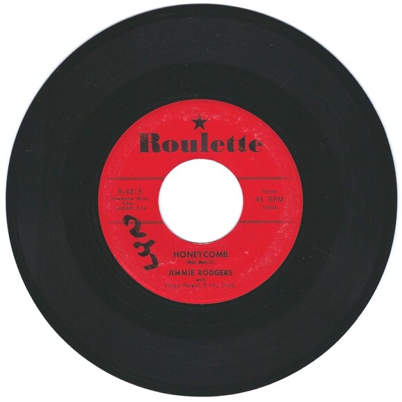 Jimmie Rodgers 45 Honeycomb / Their Hearts Were Full Of Spring VG '57 Pop - Picture 1 of 2